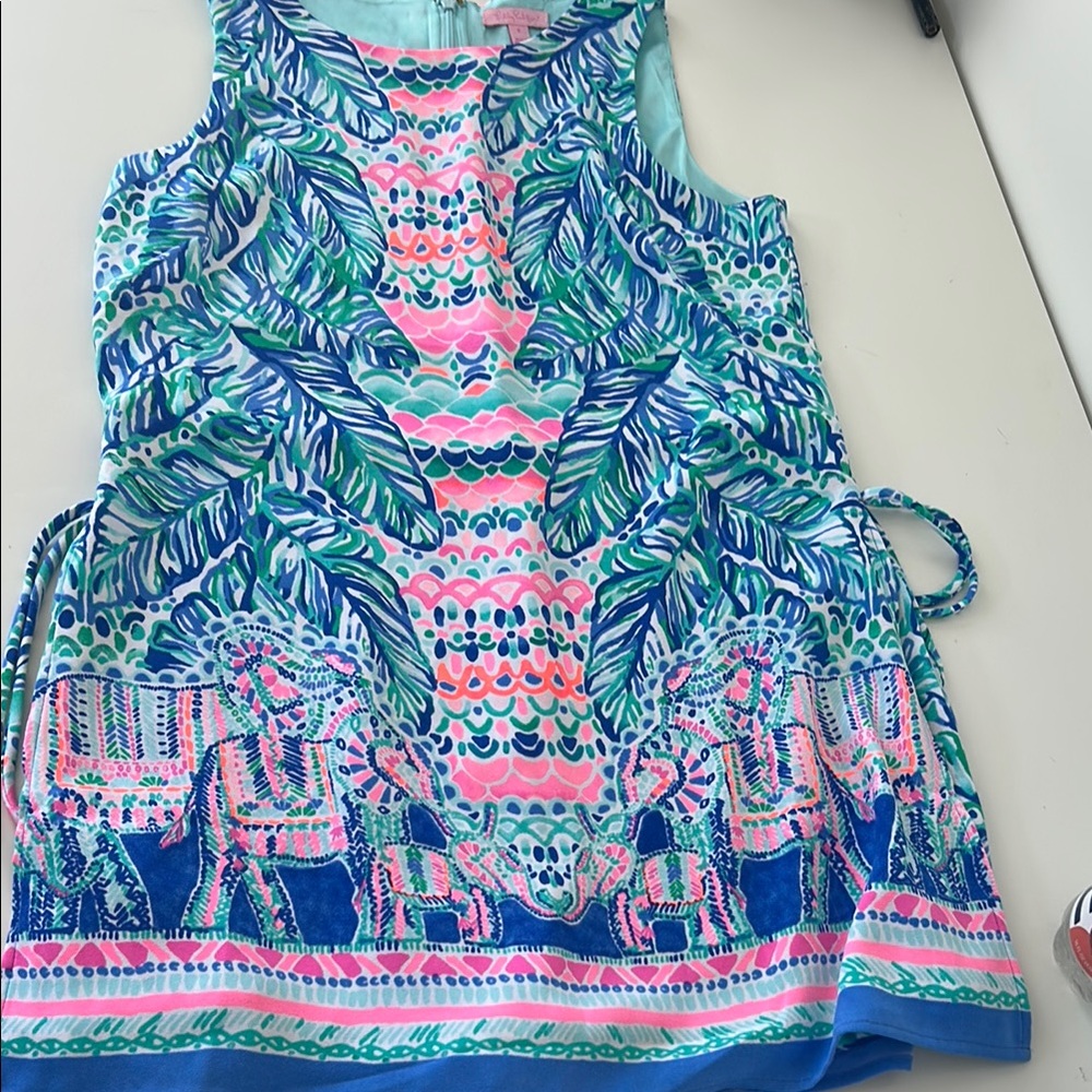 Lilly Pulitzer Blue and Pink Mini Dress- romper/ skort
